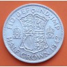 INGLATERRA 1/2 CORONA 1942 REY JORGE VI 2ª GUERRA MUNDIAL KM.856 MONEDA DE PLATA MBC++ UNITED KINGDOM Half Crown WWII