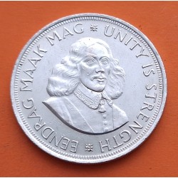 SUDAFRICA 50 CENTIMOS 1963 ANTÍOLPE - EENDRAG MAAK MAG KM.62 MONEDA DE PLATA EBC SUD SOUTH AFRICA silver R/3