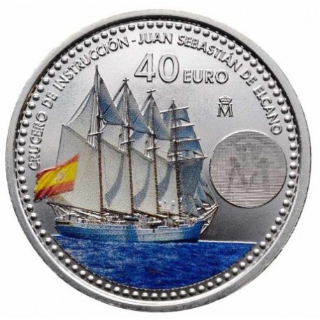 . 1 aaaaaacoin @4/JUNIO Envío@ ESPAÑA 40 EUROS 2025 INFANTA LEONOR - BARCO JUAN SEBASTIAN DE ELCANO MONEDA DE PLATA SC FNMT