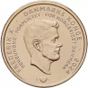 . 1ª MONEDA DEL REY de DINAMARCA FREDERIK X - 20 KRONER 2024 REINA MARGARITA II ENTREGA SU TRONO LATÓN SC Denmark Margrethe