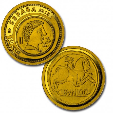 . @RARA - Tirada 1.071 monedas @ ESPAÑA 20 EUROS 2016 JOYAS NUMISMATICAS VII Serie 7ª AS IBÉRICO ORO ESTUCHE FNMT