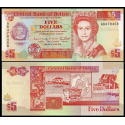 @ESCASO@ BELIZE 5 DOLARES 1991 CAYO DE SAN JORGE y ATAUD CEREMONIAL Reina ISABEL II Pick 53B BILLETE SC $5 Dollars UNC BANKNOTE