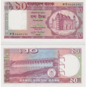 @Firma de ISLAM@ BANGLADESH 10 TAKA 1982 PRESA HIDRAULICA y MEZQUITA Pick 26.B BILLETE SC UNC BANKNOTE AGUJEROS DE GRAPA