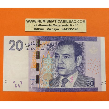 MARRUECOS 20 DIRHAMS 2012 REY MOHAMED VI y MEZQUITA Pick 74 BILLETE EBC- Morocco banknote