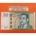 MARRUECOS 50 DIRHAMS 2012 ÁRBOL y HALCÓN - REY HASSAN III Pick 75 BILLETE EBC Morocco