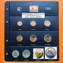 . 1 aaaaaaaaaacoin @ENVÍO HOY@ HOJA PARDO + ESPAÑA MONEDAS EURO 2025 + 2 EUROS 2025 SALAMANCA + 40 EUROS 2025 PLATA LEONOR
