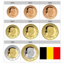 . @NUEVO REY Diseño Tipo 3@ BELGICA MONEDAS EURO 2016 SC 1+2+5+10+20+50 Centimos 1 EURO + 2 EUROS 2016 FELIPE