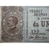 . @PVP NUEVO 250€@ ITALIA 1 LIRA 1914 Agosto 20 REY EMMANUEL III Tamaño pequeño Pick 33 BILLETE MUY CIRCULADO