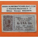 . @PVP NUEVO 250€@ ITALIA 1 LIRA 1914 Agosto 20 REY EMMANUEL III Tamaño pequeño Pick 33 BILLETE MUY CIRCULADO