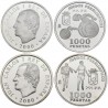 . 2 monedas + CÁPSULAS x ESPAÑA 1000 PESETAS 2000 JUEGOS PARALIMPICOS DE SIDNEY ATLETISMO CIEGOS + SILLA PLATA NO ESTUCHE