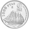 . 1 moneda + CÁPSULA x ESPAÑA 1000 PESETAS 1998 EXPO DE LISBOA BARCO JUAN SEBASTIAN ELCANO MONEDA DE PLATA PROOF NO ESTUCHE FNMT