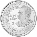 . 1 moneda + CÁPSULA x ESPAÑA 1000 PESETAS 1997 ANTONIO CANOVAS DEL CASTILLO @RARA@ PLATA PROOF FNMT