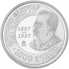 . 1 moneda + CÁPSULA x ESPAÑA 1000 PESETAS 1997 ANTONIO CANOVAS DEL CASTILLO @RARA@ PLATA PROOF FNMT