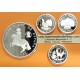 . 4 monedas x ESPAÑA 2ª SERIE CULTURA y NATURALEZA ESPAÑA 2000 + 5000 + 10000 PESETAS 1995 PLATA FNMT SI CAPSULAS 8,20 ONZAS