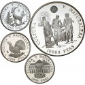 . 4 monedas x ESPAÑA 2ª SERIE CULTURA y NATURALEZA ESPAÑA 2000 + 5000 + 10000 PESETAS 1995 PLATA FNMT SI CAPSULAS 8,20 ONZAS