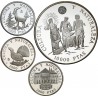 . 4 monedas x ESPAÑA 2ª SERIE CULTURA y NATURALEZA ESPAÑA 2000 + 5000 + 10000 PESETAS 1995 PLATA FNMT SI CAPSULAS 8,20 ONZAS