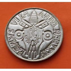 VATICANO 100 LIRAS 1975 AÑO SANTO ESCUDO PAPA PABLO VI KM.130 MONEDA DE ACERO SC Vatican 100 Lire