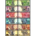 6 billetes x ZIMBABWE 2+5+10+20+50+100 DOLARES 2019 / 2022 ANIMALES Pick NEW @HIBRIDOS PAPEL y PLASTICO@ SC Africa
