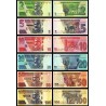 6 billetes x ZIMBABWE 2+5+10+20+50+100 DOLARES 2019 / 2022 ANIMALES Pick NEW @HIBRIDOS PAPEL y PLASTICO@ SC Africa