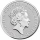 . 8ª moneda x INGLATERRA 5 LIBRAS 2020 Serie QUEEN'S BEASTS WHITE LION OF MORTIMER 2 ONZAS de PLATA PURA 9999 Oz LEON