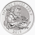 . 1º AÑO DE EMISIÓN x INGLATERRA 2 LIBRAS 2019 VALIANT SAN JORGE y EL DRAGON MONEDA DE PLATA cápsula silver coin OZ ONZA