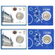 . 1 aaaaaaacoin @4 COINCARDS con MARCA DE CECA y COLORES Tirada 5.000@ LUXEMBURGO 2 EUROS 2025 SCHUMAN y TRONO