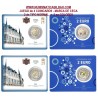. 1 aaaaaaacoin @4 COINCARDS con MARCA DE CECA y COLORES Tirada 5.000@ LUXEMBURGO 2 EUROS 2025 SCHUMAN y TRONO