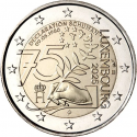 . 1 aaaaaaacoin @16/MAYO Envío@ LUXEMBURGO 2 EUROS 2025 DECLARACIÓN SCHUMAN 75 ANIVERSARIO SC MONEDA CONMEMORATIVA