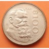 MEXICO 100 PESOS 1984 CARRANZA KM.493 MONEDA DE LATON SC + IMPERFECCIONES Mejico Mexiko coin