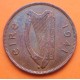 IRLANDA 1 PENIQUE 1941 GALLINA y POLLUELOS KM.11 MONEDA DE BRONCE MBC Ireland Eire 1 Penny WWII