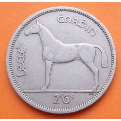IRLANDA 1/2 CORONA 1962 CABALLO STALLION KM.16A MONEDA DE NICKEL MBC Eire Ireland 2 Shllling 6 D.