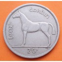IRLANDA 1/2 CORONA 1962 CABALLO STALLION KM.16A MONEDA DE NICKEL MBC Eire Ireland 2 Shllling 6 D.