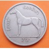 IRLANDA 1/2 CORONA 1962 CABALLO STALLION KM.16A MONEDA DE NICKEL MBC Eire Ireland 2 Shllling 6 D.