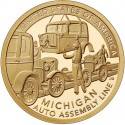. 1 aaaaaaacoin @16/MAYO Envío@ ESTADOS UNIDOS 1 DOLAR 2025 P COCHES Estado MICHIGAN American Innovation 27ª MONEDA DE LATON