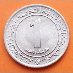 @Ceca de STTUTGART@ ARGELIA 1 DINAR 1972 TRACTOR - FAO KM.104.2 Tipo Letras gruesas MONEDA DE NIKEL SC- Algeria Algerie