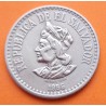 EL SALVADOR 1 COLON 1985 CRISTOBAL COLON y VALOR KM.123 MONEDA DE NICKEL MBC Acuñada en Mëxico