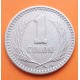 EL SALVADOR 1 COLON 1985 CRISTOBAL COLON y VALOR KM.123 MONEDA DE NICKEL MBC Acuñada en Mëxico
