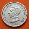 ESPAÑA Rey ALFONSO XIII 50 CENTIMOS 1904 * 1 0 PCV REY y ESCUDO KM.723 MONEDA DE PLATA EBC- Spain silver R/1