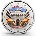 . 1 aaacoin @ENVIO HOY@ COLOR Nº 4 - ESPAÑA 2 EUROS 2024 SEVILLA - CATEDRAL y ALCAZAR Cápsula MONEDA CONMEMORATIVA