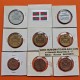 . 8 monedas x MUNGUIA 1+2+5+10+20+50 Centimos + 1 EURO + 2 EUROS 1999 MONEDAS EURO PRUEBA SC MUNGIA EUZKADI VIZCAYA