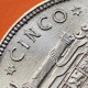 ESPAÑA 5 PESETAS 1949 * 19 49 ESTADO ESPAÑOL FRANCO y AGUILA KM.778 MONEDA DE NICKEL @RARA@ R/2