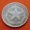 . @RARA@ CUBA 40 CENTAVOS 1920 ESTRELLA PATRIA y LIBERTAD KM.14 MONEDA DE PLATA MBC- Caribe silver