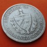 @ESCASA@ CUBA 40 CENTAVOS 1915 ESTRELLA PATRIA y LIBERTAD KM.14 MONEDA DE PLATA MUY CIRCULADA Caribe silver