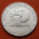 . 1 Moneda NUEVA SC x ESTADOS UNIDOS 1 DOLAR 1976 S EISENHOWER BICENTENNIAL 1776 KM.206A PLATA USA 1 Dollar