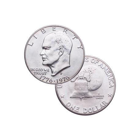 . 1 Moneda NUEVA SC x ESTADOS UNIDOS 1 DOLAR 1976 S EISENHOWER BICENTENNIAL 1776 KM.206A PLATA USA 1 Dollar