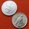 . 2 monedas SC x ESTADOS UNIDOS 1 DOLAR 1923 PEACE KM.150 + 1 DOLAR 2023 EAGLE PLATA Onza Oz USA $1 Dollar silver coin