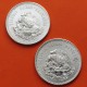 . 2 monedas x MEXICO 5 PESOS 1947 + 1948 INDIO CUAUHTEMOC KM.465 PLATA EBC- silver coin 1,75 ONZAS