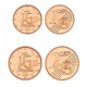 . 2 Monedas SC x CROACIA 1 CENTIMO 2023 + 2 CENTIMOS 2023 ALFABETO COBRE Croatia