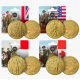 . 1 aaaaaacoin @BLISTER@ FRANCIA 1/4 EURO 2025 DÍA DE LA VICTORIA - SOLDADOS V-E DAY 2ª Guerra Mundial 4 MONEDAS LATON