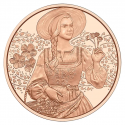 . 1 aaaaaacoin AUSTRIA 10 EUROS 2025 LINO DIRNDL Serie TRAJES TRADICIONALES 1ª MONEDA DE COBRE SC